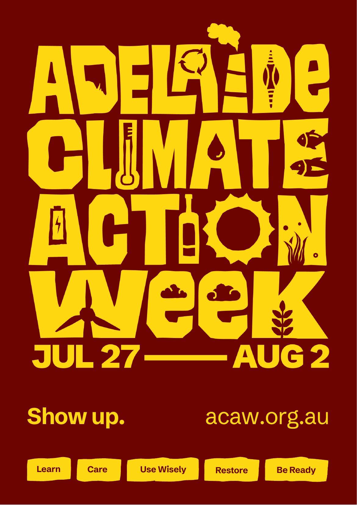 ACAW festival poster red