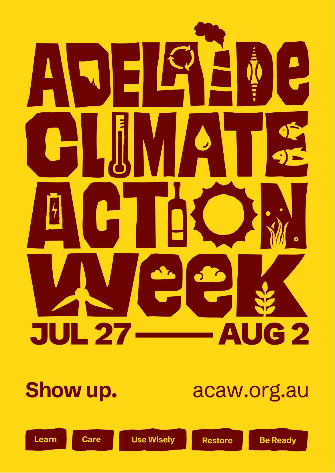 ACAW festival poster yellow