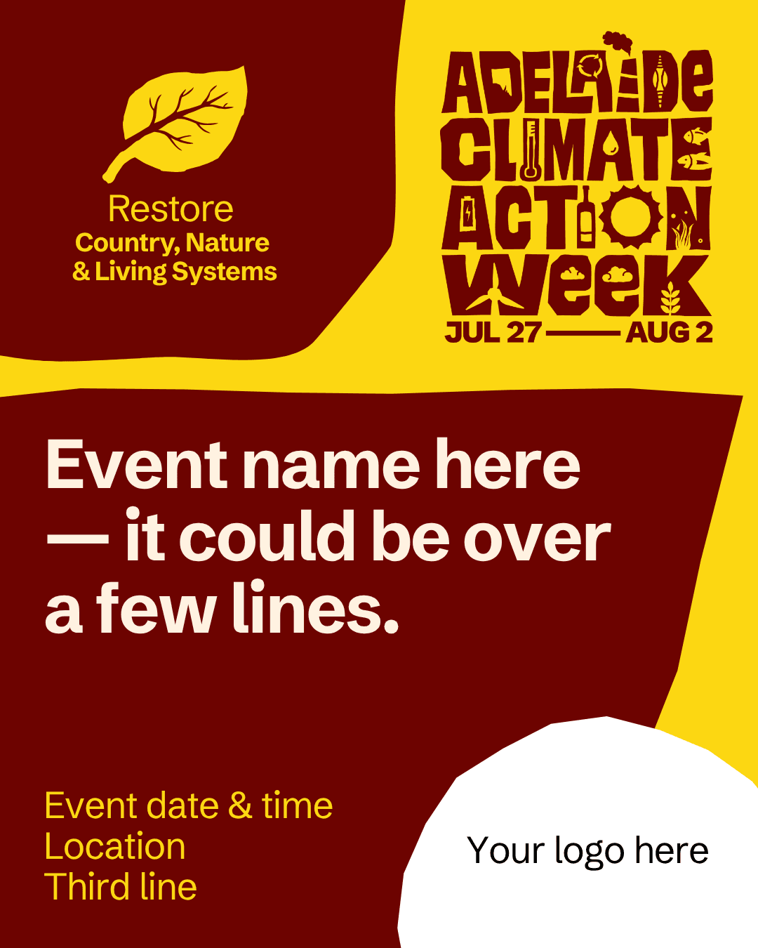ACAW editable Canva template