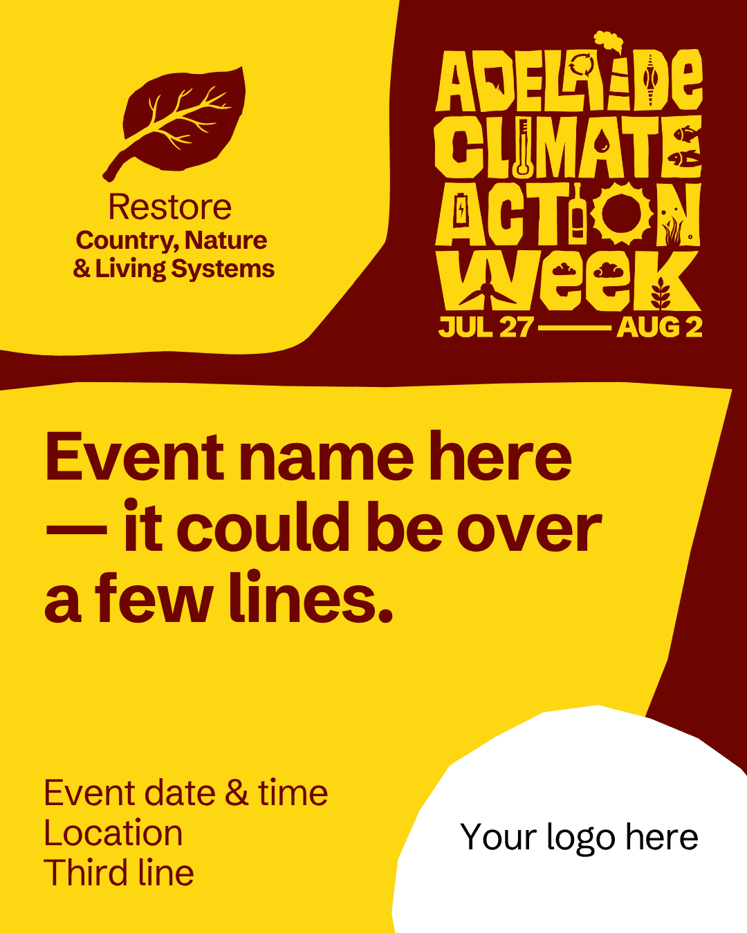 ACAW editable Canva template